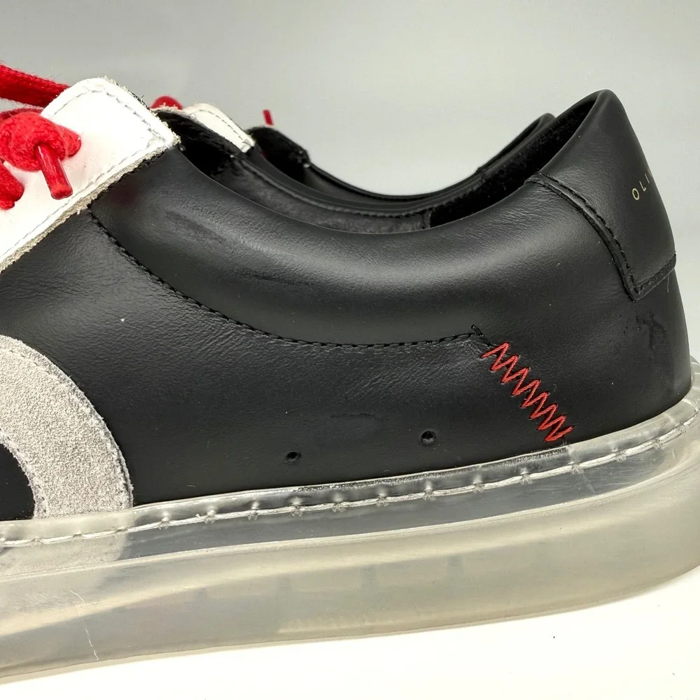 Oliver Cabell Low 1 One Metropolis EU 38 Red Black Italian Leather Sneaker Shoes
